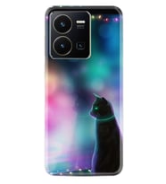 Vivo Y36 Kılıf Silikon Desen Özel Seri Window Cat 1787