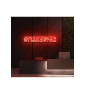 #MAKEOVER Yazılı Neon Tabela