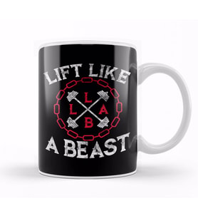 Lift Like a Beast Weightlifting Powerlifting Gym Kupa Bardak Porselen