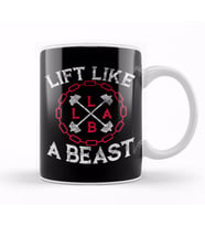 Lift Like a Beast Weightlifting Powerlifting Gym Kupa Bardak Porselen