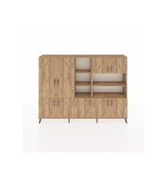 Arges Dolap 14 Raflı 9 Kapaklı 220x30x163 Çam-Çam