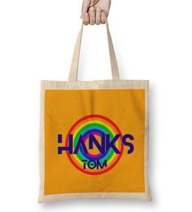 Tom Hanks- Retro Rainbow Style Bez Çanta Uzun Saplı