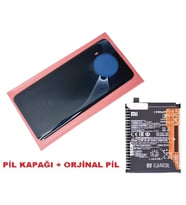 Tkgz Xiaomi Mi 10T LİTE Arka Pil Batarya Kapağı + PİL (CAM) SİYAH