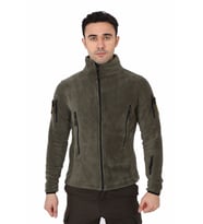 Haki 5 Cepli Polar Hırka