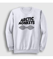Presmono Unisex Beyaz Cover Arctic Monkeys Sweatshirt 12955tt (Beyaz)