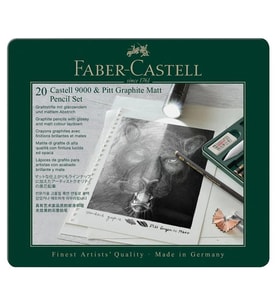FABER CASTELL 115224 METAL KUTU PITT GRAPHITE MATT DERECELİ KALEM SETİ 20 PARÇA
