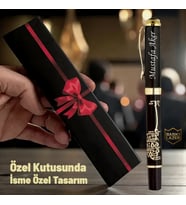 İsme Özel Lüks Metal Kutulu Hediye Paketli Kalem - Atatürk Besmele Osmanlı Teması Seçenekleriyle
