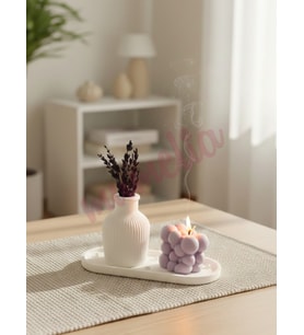 Mumelia Lavender Bubble - Doğal Soya Taştozu Tasarım Mum Seti