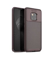 Huawei Mate 20 Pro Kılıf Esnek Soft Karbon Tasarım Legion Serisi (Kahverengi)