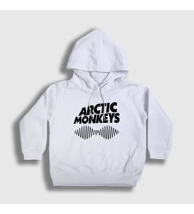 Presmono Unisex Çocuk Beyaz Cover Arctic Monkeys Kapüşonlu Sweatshirt 12880tt (Beyaz)