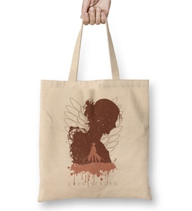 Attack On Titan Eren Jaeger In Silhouette Bez Çanta Uzun Saplı