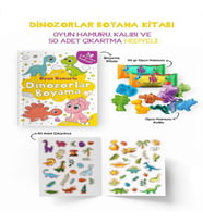 Dinozorlar Boyama Kitabı - Oyun Hamurlu - 3 Yaş +