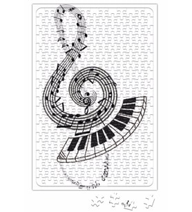 Piano Piyano Müzik Notaları Puzzle 240 Parça Yapboz