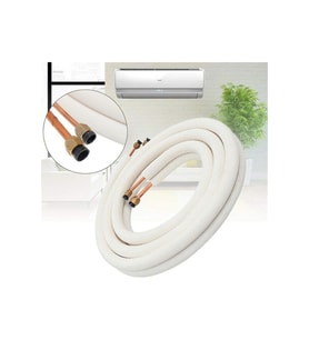 1/2 '' 1/4 '' İzoleli Boru Klima Boru seti 10 metre (Siyah - Beyaz)