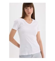 Defacto Kısa Ko Beyaz Kadın T-Shirt I1080AZ/WT34