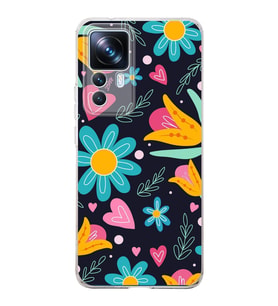 PrintiFy Xiaomi Mi 12T Pro ile Uyumlu 1mm Slim Fit Retro Colors 1 Baskılı Şeffaf  Kılıf