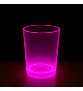Mey İthalat® PartyGlow Neon Pembe Bardak 8.5 x 10.5 cm
