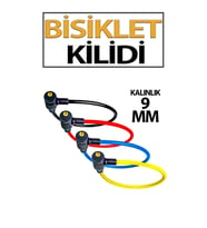 9 mm Bisiklet Kilidi Çift Anahtarlı – Dayanıklı Çelik Halat, Güvenli ve Uzun Ömürlü Koruma
