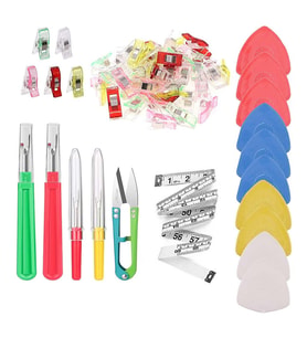 Dikiş Nakış Kumaş Kağıt Maşası Plastik Klips Mandal Çizgi Taşı