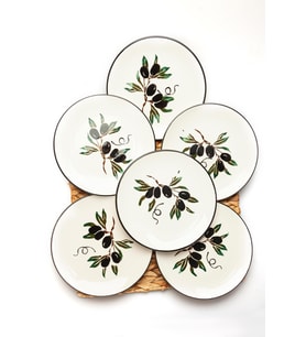 Mart Home Olive Yuvarlak 6'lı Pasta Tabağı