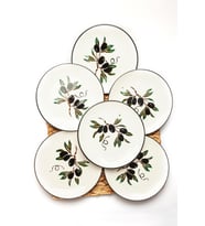 Mart Home Olive Yuvarlak 6'lı Pasta Tabağı