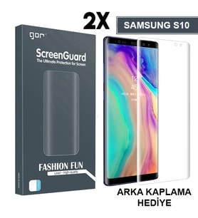 Northcity Gor Sm Galaxy S10 3D Kavisli Darbe Emici Full Ekran Koruyucu 2 Adet Set