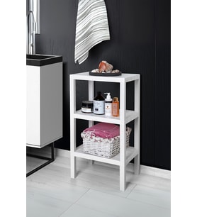 3 Katlı Beyaz Raf Kitaplık & Banyo Düzenleyicisi 73,5 cm