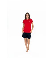 U.S. Polo Assn. 20000 Kadın Yuvarlak Yaka Şortlu Pijama Takım
