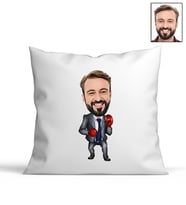 Kişiye Özel Boksör Tasarımlı Karikatür Yastık 5