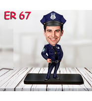 Kişiye Özel Ahşap Biblo - Erkek Polis Karikatür Biblo 5