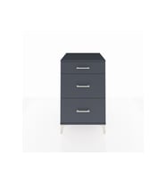 Kronos Komodin 3 Çekmeceli 60x59x96 Antrasit-Antrasit