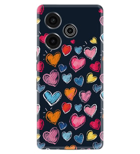 Pova 6 Pro (LI9) Kılıf Boutique Baskılı Resimli Boyama Kalpler Pcode -019