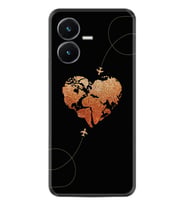 Vivo Y22S Kılıf Silikon Desen Özel Seri Plane Heart 1721