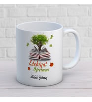 Kişiye Özel Meslek Edebiyet Öğretmeni Hediyelik Kupa Bardak