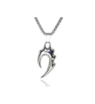 Rhinestone Tribal Alev Erkek Çelik Kolye Zincir