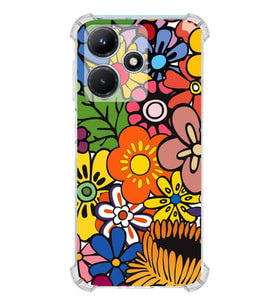 PrintiFy İnfinix Hot 30i Uyumlu Retro Color 2 Baskılı Şeffaf Köşe Korumalı Antişok Kılıf