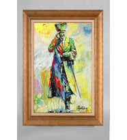 Altın Varaklı Çerçeveli Paspartulu Atatürk Tablo a58 (Gold)