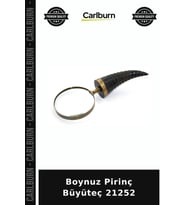 Özel Üretim Dekoratif Koleksiyon Retro Ofis Aksesuarı Hediyelik Boynuz Pirinç Büyüteç 21252