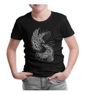 Raven Birds with Viking Knots Siyah Çocuk Tshirt