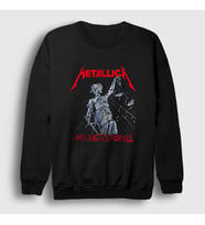 Presmono Unisex Siyah Lady Justice Metallica Sweatshirt 66971tt