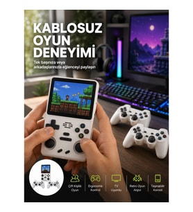 Mey İthalat® HDMI Destekli Kablosuz Oyun Konsolu 10.000 Oyun Yeni Nesil