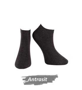 Jiber Erkek Modal Likaralı Patik Çorap 6100 - 12 Adet (Antrasit)