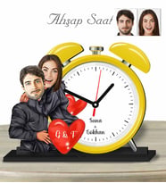 Kişiye Özel Ahşap Saat-Sevgililer Günü Hediyesi Sevgili Model-6