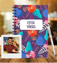 Kişiye Özel Ahşap Defter Kalem & Instagram Çerçeve Hediye Seti