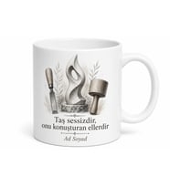 Heykeltıraşa Özel Sanatsal Kupa Bardak Heykel Sanatçısı Hediye Kupa