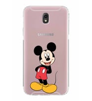 Samsung Galaxy J7 Pro  Kamera Korumalı Kapak Mickey Mouse Tasarımlı  Şeffaf  Kılıf