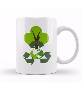 Environmental Friendly Green Eco Recycle Reuse Kupa Bardak Porselen