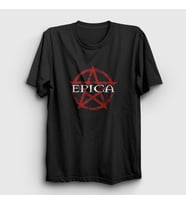 Presmono Unisex Siyah Pentagram Epica T-Shirt 385241tt