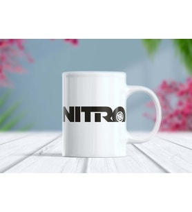 Nitro Turbo Logolu Hız Tutkunu Kupa Bardak (Beyaz)