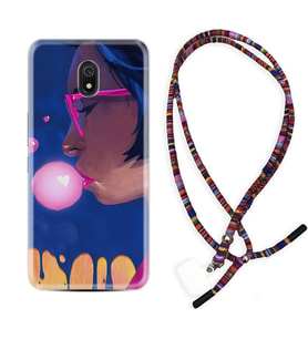 Xiaomi Redmi 8A 8 Pro 9C 9T 10C 11T Pro Kılıf Boyun Asklı Rasta Silikon Sakız ve Kız 1767